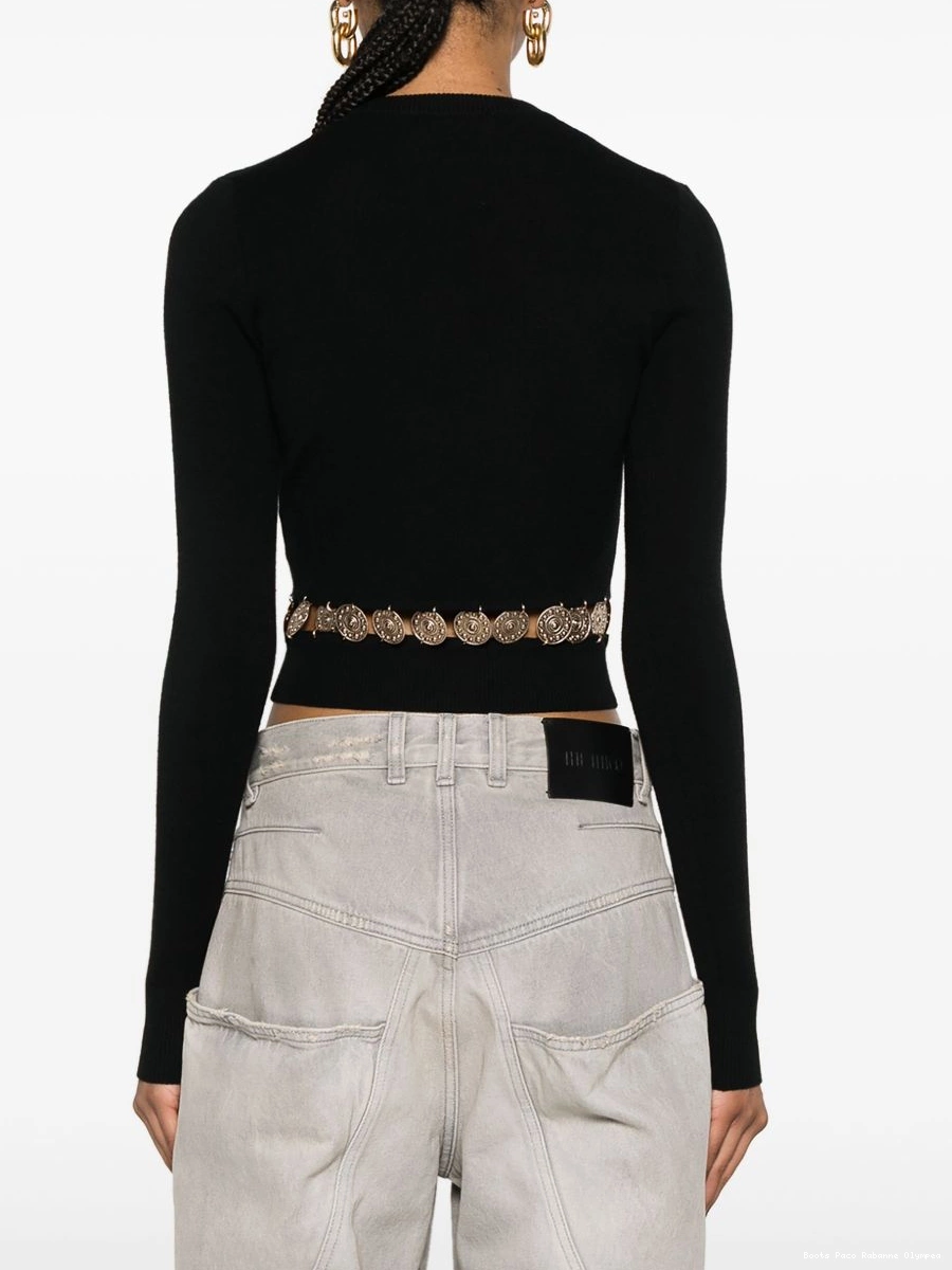 Affordable Rabanne Women ribbed-knit top studded 0409